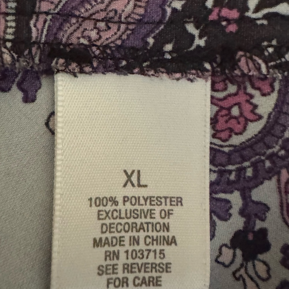 Dressbarn Purple and Black Sleeveless Blouse - Picture 11 of 13